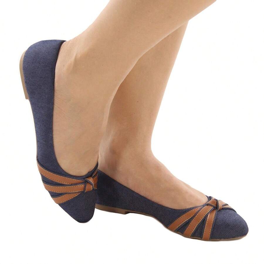 Women Flats - 藏蓝色 - 查看 1