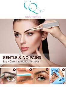 1 pieza Recortador de cejas 2 en 1 eléctrico - Rosa - Ver 7