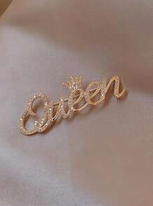 女王皇冠英文字母胸針適用於毛衣/開襟衫,韓國花胸針適用於西裝/外套,男女通用時尚配件