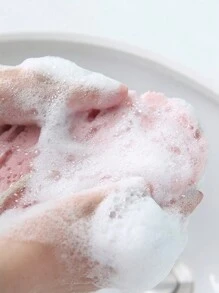 1 件装 3 层沐浴海绵，成人沐浴淋浴海绵，用于起泡，成人沐浴刷海绵网 - 粉色 - 查看 6