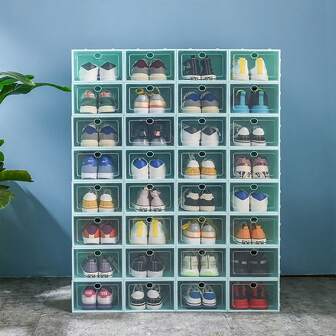 Shoebox-shoe Storage BoxHome-dormitory Transparent Plastic Storage CabinetStorageShoe RackHomeLivingAnti-oxidation