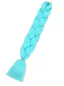Pack Of 1 Large Braiding Hair 24Inch Suitable For Women And Children Daily Holidays And Cosplay Braided Wear Light Blue Fashion Synthetic Hair Crochet Hair Extensions Useful And Deft High Temperature Hair Woven Hair Extensions For Halloween And Christmas New Year Carnival Music Festival