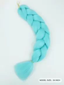 Pack Of 1 Large Braiding Hair 24Inch Suitable For Women And Children Daily Holidays And Cosplay Braided Wear Light Blue Fashion Synthetic Hair Crochet Hair Extensions Useful And Deft High Temperature Hair Woven Hair Extensions For Halloween And Christmas New Year Carnival Music Festival