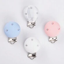 4pcs Vibrant Mixed Color Silicone Clips - Three-Hole Round Design For DIY Jewelry Making - Perfect Accessories For Creative Craft Projects, Assorted Colors Included