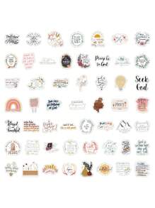 200PCS Bible Stickers Jesus Stickers,Christian Jesus Scripture Stickers,Bible Verse Stickers,Bible Journaling Supplies,Christian Stickers For Water Bottles,Christian Stickers For Adults Decals(Bible Stickers) Back To School Scrapbook Supplies Funny Stickers Laptop Stickers Kindle Phone Stickers - Multicolor - View 5