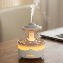 2024 New Raindrop Air Humidifier For Home, Aromatherapy Essential Oils Diffuser With Colorful Lights,USB Humidifiers Diffusers,Timing Function,Water Shortage Automatic Power Off,Small Fragrance Diffuser - White - View 10