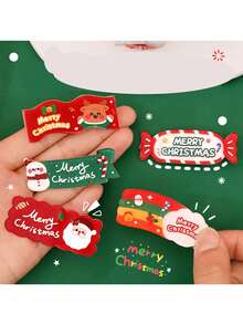 5入組可愛聖誕節裝飾髮夾,適用於兒童,卡通瀏海夾