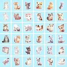 100入組貓主題貼紙,可愛貓咪風格貼紙,適用於剪貼簿、行李箱、滑板、水瓶等,適用於青少年和成年人 - 彩色 - 查看 2