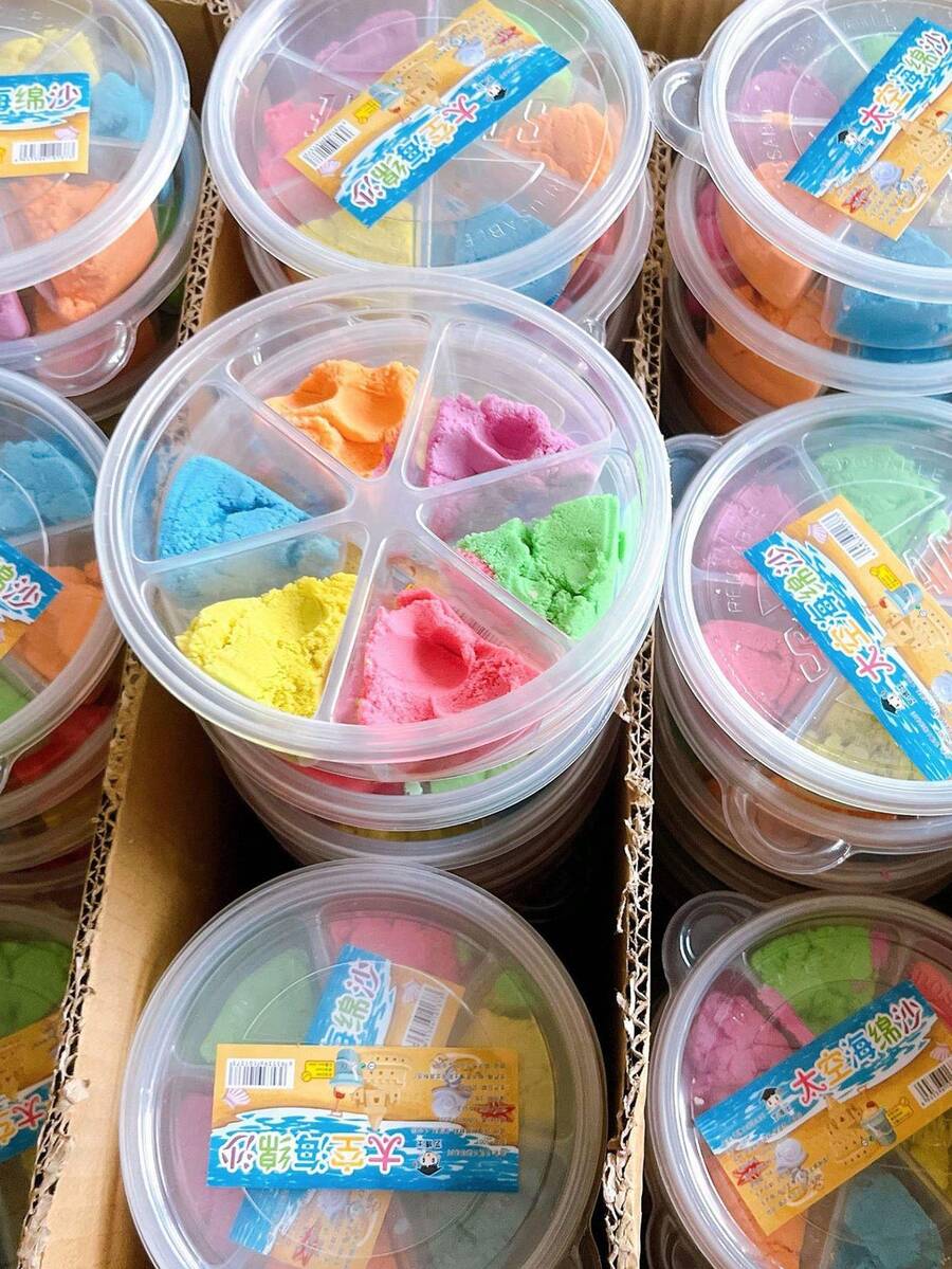 1入組太空沙黏土6色套裝,附有繪畫工具 - 彩色 - 查看 1