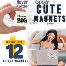 12 件裝可愛可愛冰箱貼,非常適合辦公室、廚房和儲物櫃裝飾 - 鼓舞人心的磁鐵-2 - 查看 3