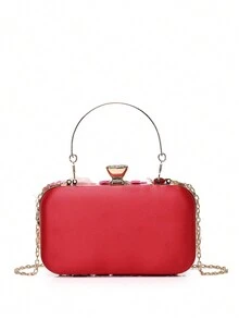 豪華浪漫的晚宴包，花型手拿包適用於宴會、晚禮服和婚禮配搭，附帶鍊條