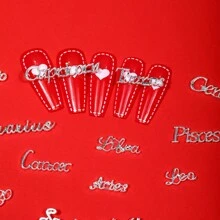 12 Pcs Silver Zodiac Nail Charms 3D Zodiac Nail Charms For Acrylic Nail Alloy Zodiac Sign Virgo Leo Aries Taurus Gemini Capricorn Diy Nail Art Decoration Accessories Nail Gems Nail Supplies Nails - Silver - View 5