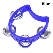 1pc Plastic Percussion Tambourine For Adults Hand Tambourine Musical Instrument 4 Bells On ABS Tambourine Musical Rhythm Instrument Hand Held Percussion Drum For Party Performance Concert - Multicolor - View 7