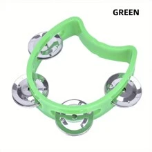 1pc Plastic Percussion Tambourine For Adults Hand Tambourine Musical Instrument 4 Bells On ABS Tambourine Musical Rhythm Instrument Hand Held Percussion Drum For Party Performance Concert - Multicolor - View 6