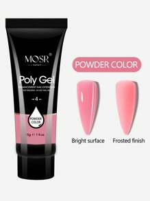 1入組15g聚合凝膠美甲，適用於指甲擴展，堅固且快速干燥的水晶凝膠，適合母親節禮物 - 粉色 - 查看 2