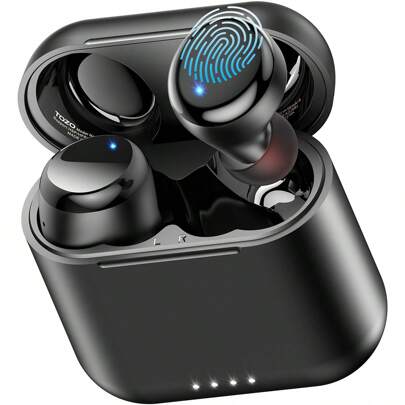 TOZO T6 Wireless Earbuds Bluetooth 5.3 Headphones, Ergonomic Design In-Ear Headset, 50Hrs Playtime With Wireless Charging Case, APP EQ Customisable, IPX8 Waterproof, New Upgraded Version