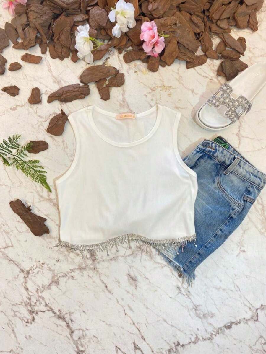 Women Tank Tops & Camis - 白色 - 查看 1