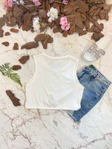 Women Tank Tops & Camis - 白色 - 查看 2
