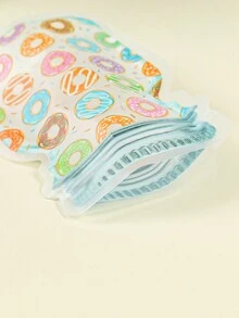 10 cái , Kích thước Lớn Có thể tái sử dụng Donut Chủ đề Bình Hình dạng Pong kín Dây kéo Món ăn Cái túi , Hạt Bữa ăn nhẹ Dây kéo Pong kín Túi thu nạp thực phẩm , Lưu trữ nhà bếp Cái túi - Nhiều màu - Xem 3