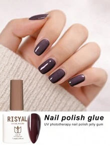 1 瓶指甲油凝膠,uv 凝膠果凍/貓眼/冰透明指甲凝膠 - 中紫紅色 - 查看 1