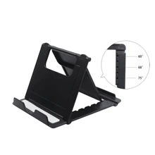 Portable Phone Stand, Adjustable Angle, Suitable For 4-8 Inches Tablet And 4-7 Inches Smartphone, Black - Black - View 2