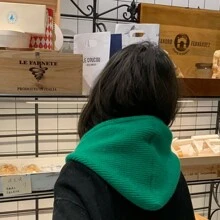 1件女士圣诞绿色抽绳仿领拉法帽，户外滑雪保暖针织面颈防护连帽斗篷，适合冬季防寒，颜色和款式随机发货，作为圣诞礼物 - 綠色 - 查看 8