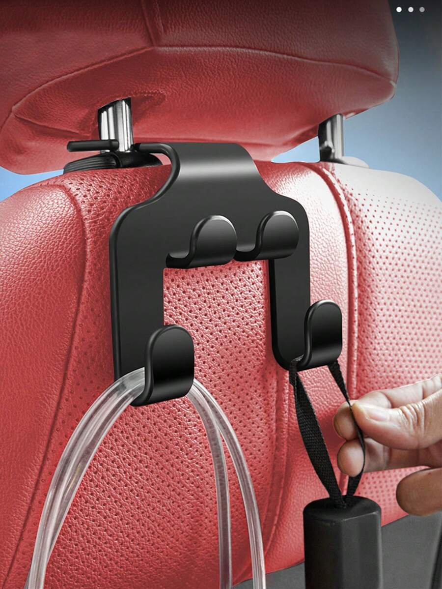 1PC Móc treo ô tô đa năng di động ẩn sáng tạo mạnh mẽ bên trong ghế sau ô tô Móc treo ô dù ẩn tích hợp Móc treo lưng ghế ẩn Móc treo ô tô sáng tạo nhỏ (Màu đen) Phụ kiện ô tô - màu đen - Xem 1