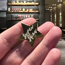 1 Pc Woman Cute Star Superstar Brooch Breastpin - Multicolor - View 2