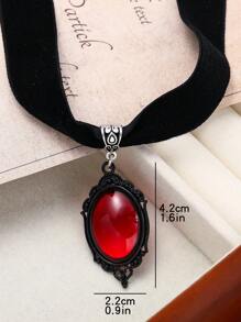 1PC Gothic Vampire  Pendant Choker Velvet Necklace For Women Fashion Pagan Witchcraft Jewelry Girls Gifts Creative Punk Choker - Multicolor - View 9