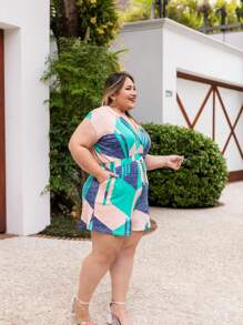 Plus Size Jumpsuits - Green - View 2