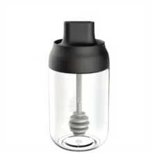 廚房用品調味瓶,玻璃密封調味罐瓶匙盖集成鹽刷油蜜瓶油罐