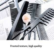 10入組髮梳套裝+1000入組彈性髮圈。黑色塑料尾梳,適用於美髮沙龍造型 - 黑色 - 查看 5