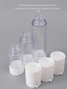 1入組50ml空裝可加注空氣壓式泵瓶,旅行基礎容器,無氣化化妝泵瓶,適用於手部消毒劑、調理水、凝膠、護髮素、乳液和臉霜 - 無色 - 查看 6
