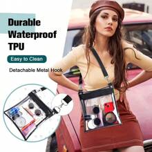 Bolsa De Mano Transparente De Hombro Para Mujer Crossbody - Negro - Ver 4