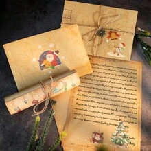 6pcs/set Brown Vintage & Simple Kraft Paper Envelopes And Letter Paper Set - Brown - View 5