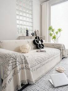 1 件新款雪尼爾現代北歐風格沙發套戶外躺椅毯沙發墊套通用高端全包通用沙發套毯子 - 彩色 - 查看 3