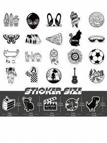 50入組可愛動物貼紙,完美裝飾筆記本電腦、手機、筆記本、杯子、冰箱、頭盔等