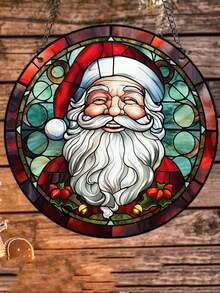 1 Pieza Adorno Colgante Decorativo Con Diseño De Santa Claus - Multicolor - Ver 4