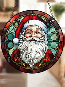 1 Pieza Adorno Colgante Decorativo Con Diseño De Santa Claus - Multicolor - Ver 2
