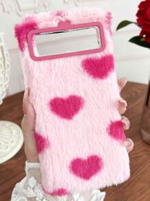時尚心型毛絨防摔手機殼適用於 Google、三星、apple、moto 手機