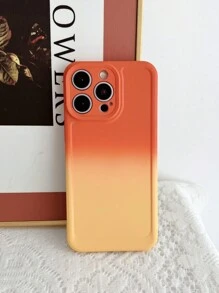 Vỏ điện thoại cao cấp tối giản hợp thời trang và sành điệu, bao phủ toàn bộ ống kính, món quà hoàn hảo cho các cặp đôi và chị em; Tương thích với Apple/Samsung/Xiaomi/Redmi/OPPO/Vivo/Huawei - trái cam - Xem 3