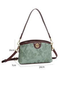 Korean Style Fashionable All-match Crossbody Bag - Olive Green - View 4