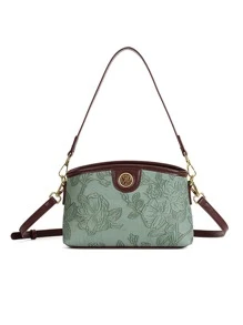 Korean Style Fashionable All-match Crossbody Bag - Olive Green - View 1