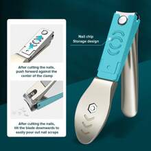 Llano Stainless Steel Anti-Splash Design Nail Clippers Manicure Tools Nail Clipper Cutter Set For Women Men - Silver - View 2