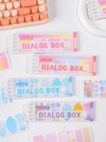 20 Sheets/book Hibiscus Series Colorful Loose-leaf Sticker Book, With Round/square Gradient Design, Transparent & Writable, Perfect For Journal, Scrapbooking And Study Use - Multicolor - View 10