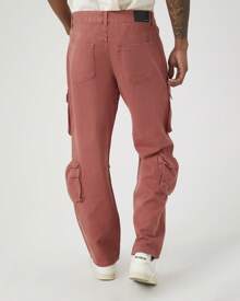 Straight-Leg Cargo Jeans - Orange - View 5