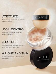 1入淺棕色持久控油啞光定妝散粉（附絨布粉撲） - 棕色 - 查看 4