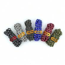 Camping High-Visibility Reflective Tent Rope 5mm*4m With Aluminum Double Hook Canopy Windproof Fixed Rope Camping/Cooling Clothes Wholesale Tent Accessories Camping Wind Rope Bag Canopy Reflective Windproof Rope, Double Eye Aluminum Adjuster Hanging/Drying Rope, Wear-Resistant Nylon Rope, Outdoor Tent Wind Rope 5mm Tarpaulin Pull Rope, Solid Woven Rope, Binding Rope - Burgundy - View 6