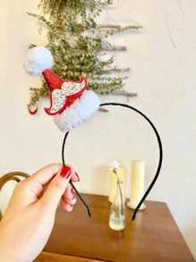 1 chiếc phụ kiện tóc dự tiệc Giáng sinh: Mũ ông già Noel, Băng đô len. - Nhiều màu - Xem 3
