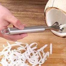 1pc Stainless Steel Coconut Meat Scraper Fish Scaler Remover For Kitchen Accessories - Silver - View 6